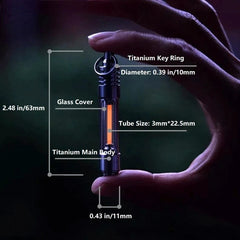 1pc 3x22.5mm Glass Tube Night Luminous 25 Years Lamp Tube w/ Titanium Enclosure 07FC0E-D4 - KOEEK