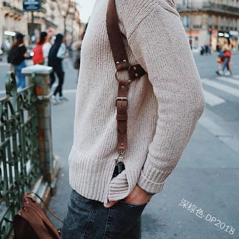 Medieval Men Suspender Chest Harness Shoulder Cos Belt Strap Buckle Adjustable 07FC0E-D4 - KOEEK