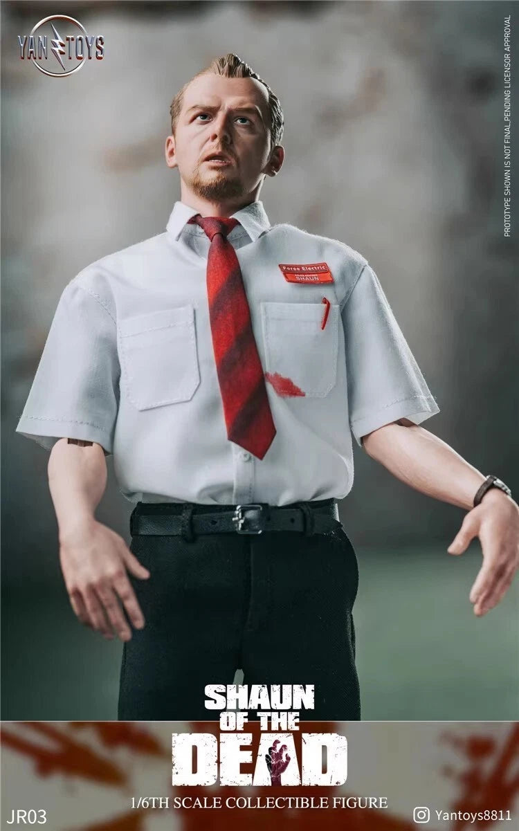 YANTOYS 1/6 JR03 Shaun of The Dead Simon Pegg 12" Action Figure Model In Stock 07FC0E-D4 - KOEEK