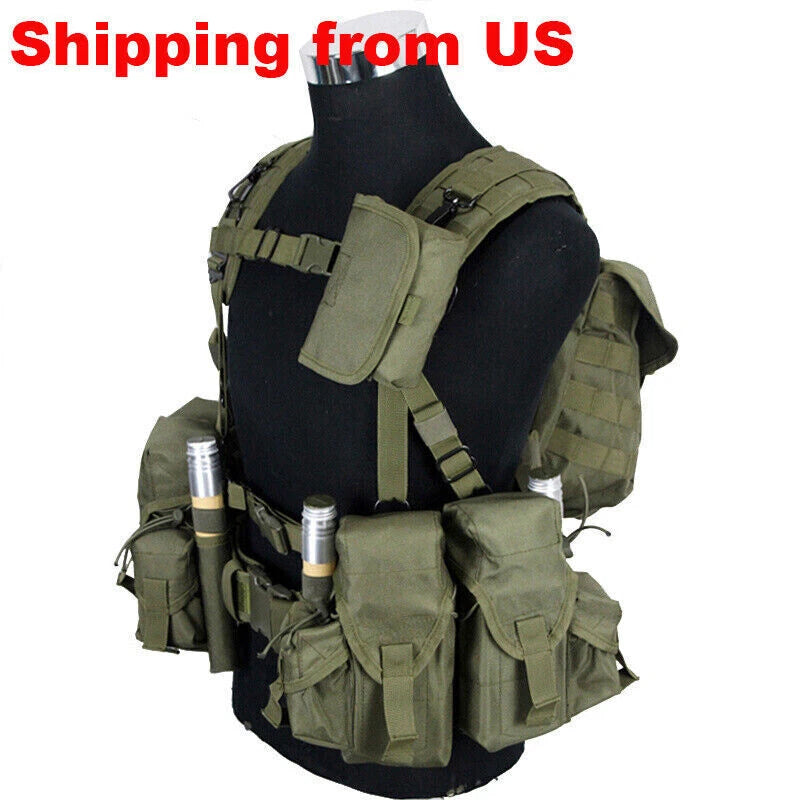 STOCK! Russia Smersh Tactical Combat Chest Gear Vest Rainbow 6 Chest Rigs AK Set 07FC0E-D4 - KOEEK