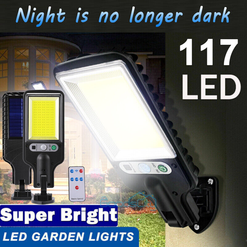 ny 1200000lm LED Solar Flood Light Security Bevægelsessensor Udendørs Yard Street Wall