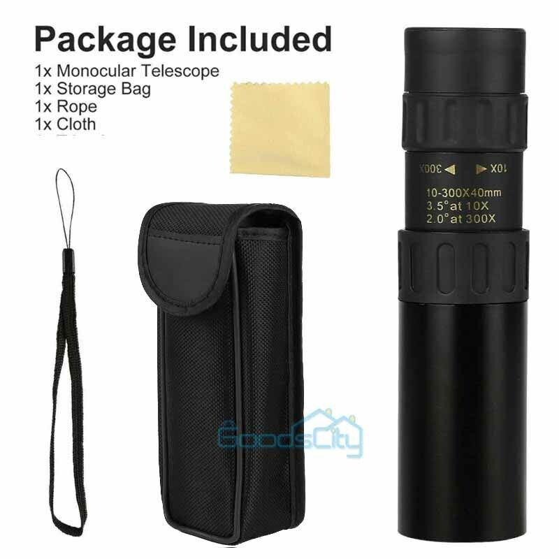 HD Zoom Day/Night Military Telescope 10-300X40mm Monocular