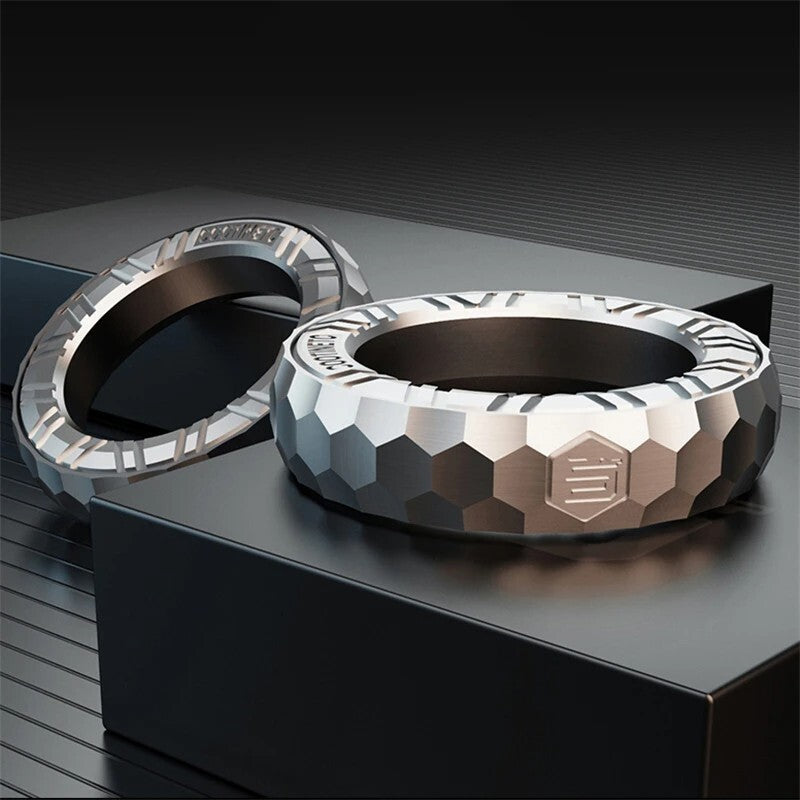 1PC Novel Irregular Fidget Ring EDC Stainless Steel Fidget Toy Stress Relief Toy 07FC0E-D4 - KOEEK