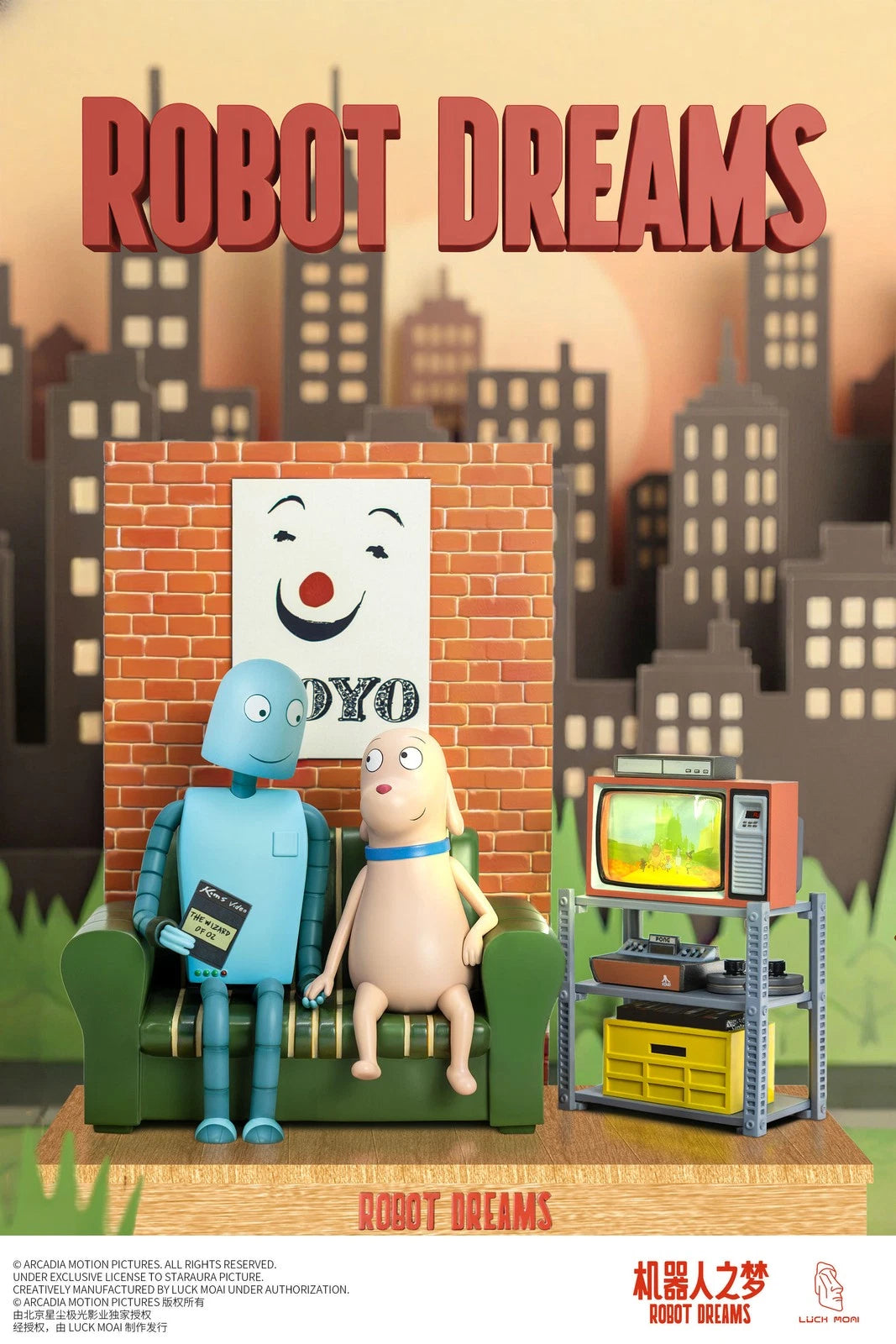 In Stock Official LUCK MOAI X Robot Dreams Collectible Figure Ornament Gift LUCK_MOAI - KOEEK