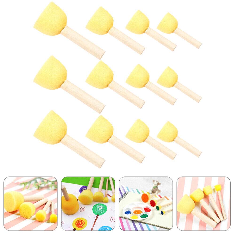 new  30 Pcs Sponge Painting Stamper Kids Brush Mushroom Head Sealers Set Child koeek - KOEEK