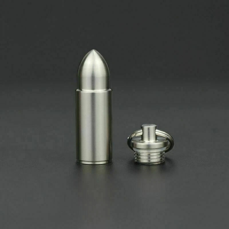 EDC Titanium Waterproof Sealed Box Portable Medicine Bottle Key Pendant Tank 07FC0E-D4 - KOEEK