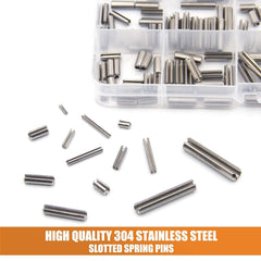 new ISPINNER 220pcs Roll Pin Set, Stainless Steel Slotted Spring Silver ISPINNER - KOEEK