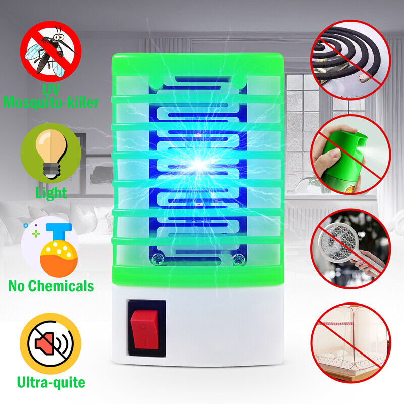 ny Elektrisk Mosquito Killer Lamp Bug Insect Zapper Night Light Trap Pest Repeller