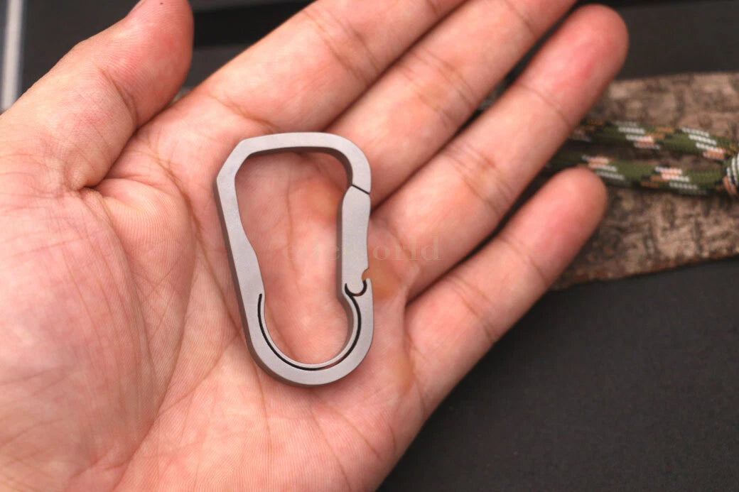 Titanium TC4 Key Chain Carabiner Bottle Opener Outdoor EDC Connector Tool 07FC0E-D4 - KOEEK