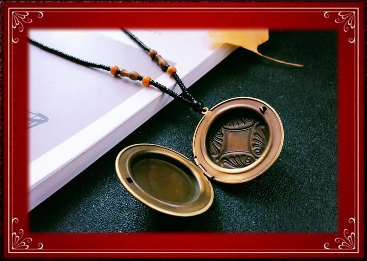 Yin Yang Pendant Necklace Hollow Chinese Taoist Amulet Unisex Large Locket Charm 07FC0E-D4 - KOEEK