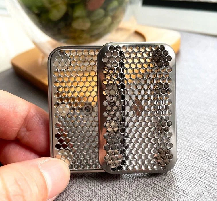 Titanium alloy Hollow Coral Fidget Slider Creative Push Fidget Stress Relief Toy 07FC0E-D4 - KOEEK