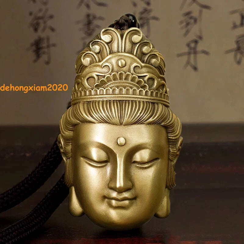 Copper Buddha 'Demon or Saint moment apart‌‌ 'Buddha Head Rope Gift Pendant 07FC0E-D4 - KOEEK