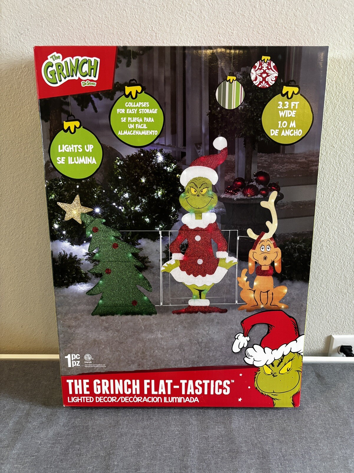 ! The Grinch Dr Seuss Christmas Yard Decor Flat-Tastics LED Lighted 07FC0E-D4 - KOEEK