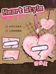 HUGKIS x Fuggler Funny Ugly Heart Style Plush Coin Purse Keychain Bag Charm FUGGLER - KOEEK