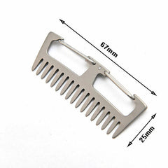 Titanium Ti  Antistatic Comb Unique Fashion Pocket Comb Hair Beard Keychain Comb 07FC0E-D4 - KOEEK