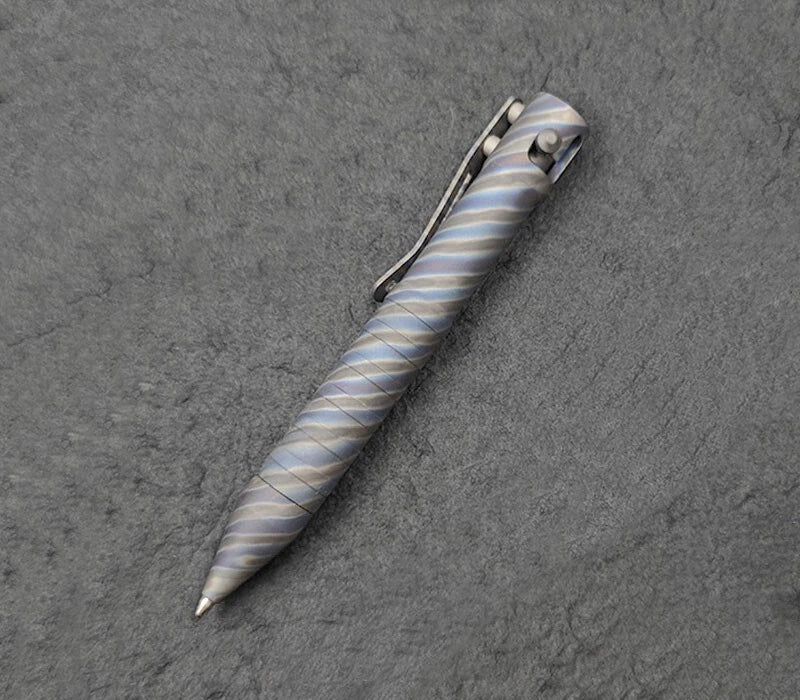 Titanium Alloy Flame Practical Pocket Ball Pen Portable Signature Pen EDC 07FC0E-D4 - KOEEK