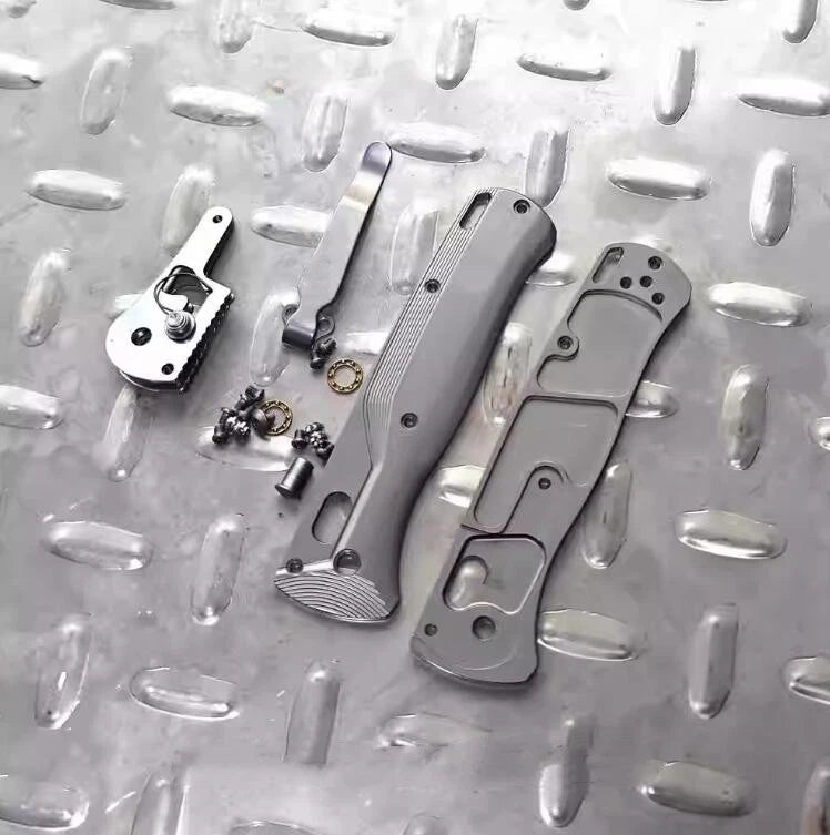 1Set Titanium Alloy Handle Scales+14C28N Stainless Steel Blade for Benchmade 535 07FC0E-D4 - KOEEK