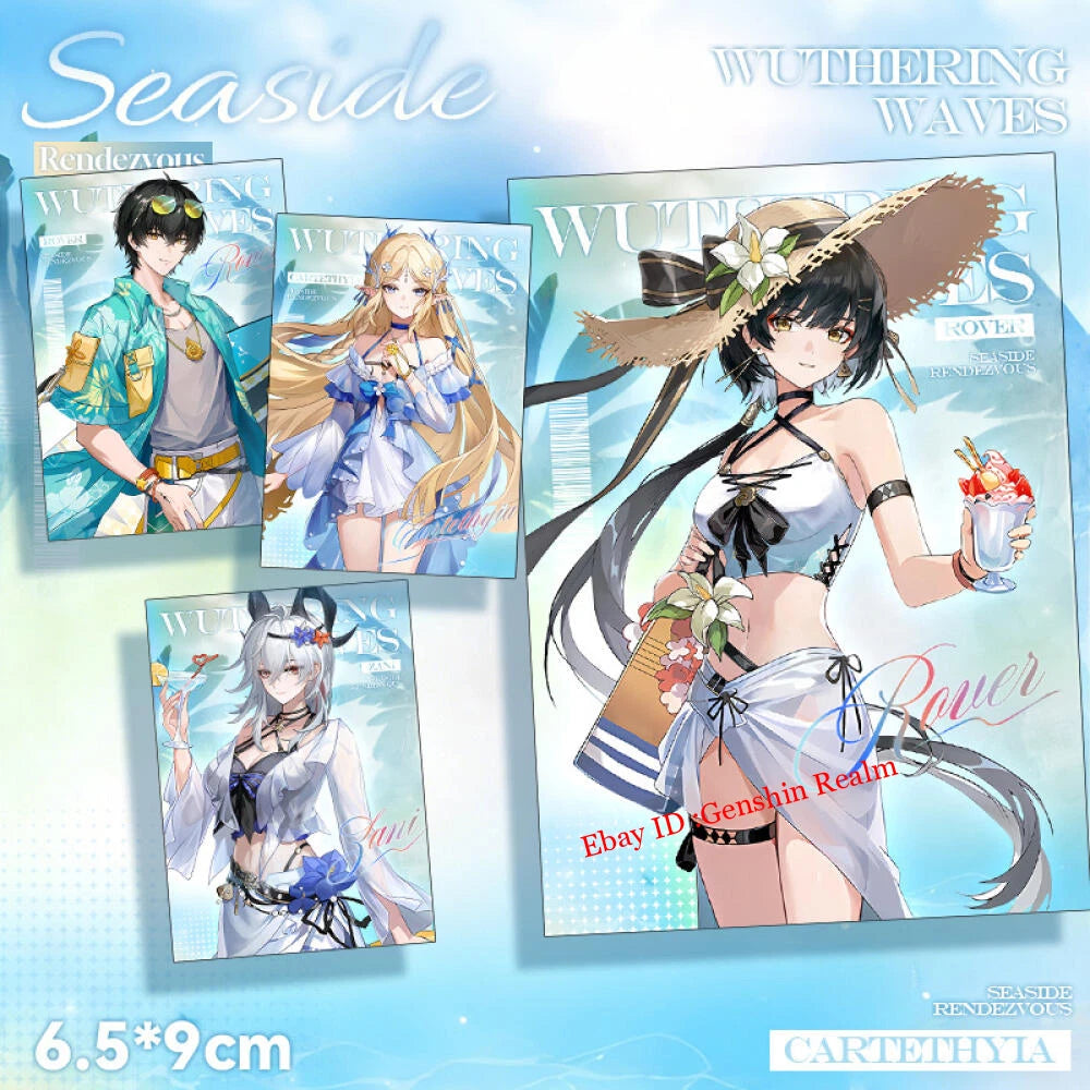 4Pcs/Set Anime Wuthering Waves Limited Edition Card Decor Collection Gift 07FC0E-D4 - KOEEK