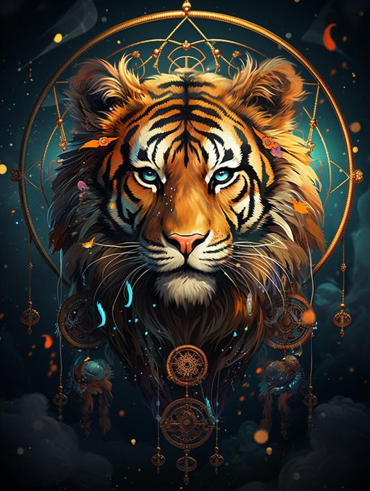 new 5D Diamond Painting Kits for Adult Dreamcatcher Tiger by Number Kits, Paint w...