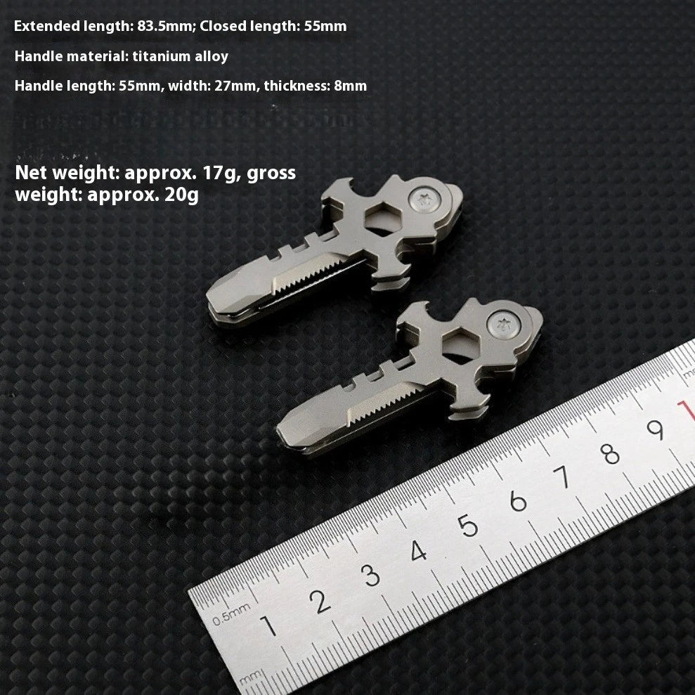 Titanium alloy EDC 7in1 Mechanical Cross Multi-functional Survival Tools 07FC0E-D4 - KOEEK
