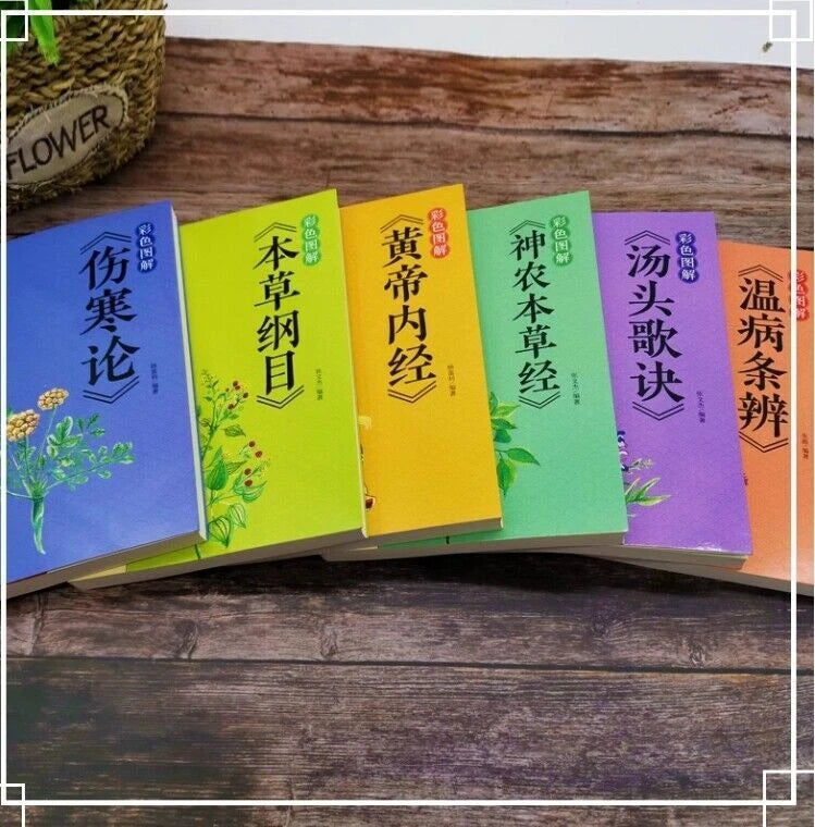6-masterpieces Yellow Emperor's Internal Classic and More 中医六大名著彩色图解本草纲目/黄帝内经 07FC0E-D4 - KOEEK