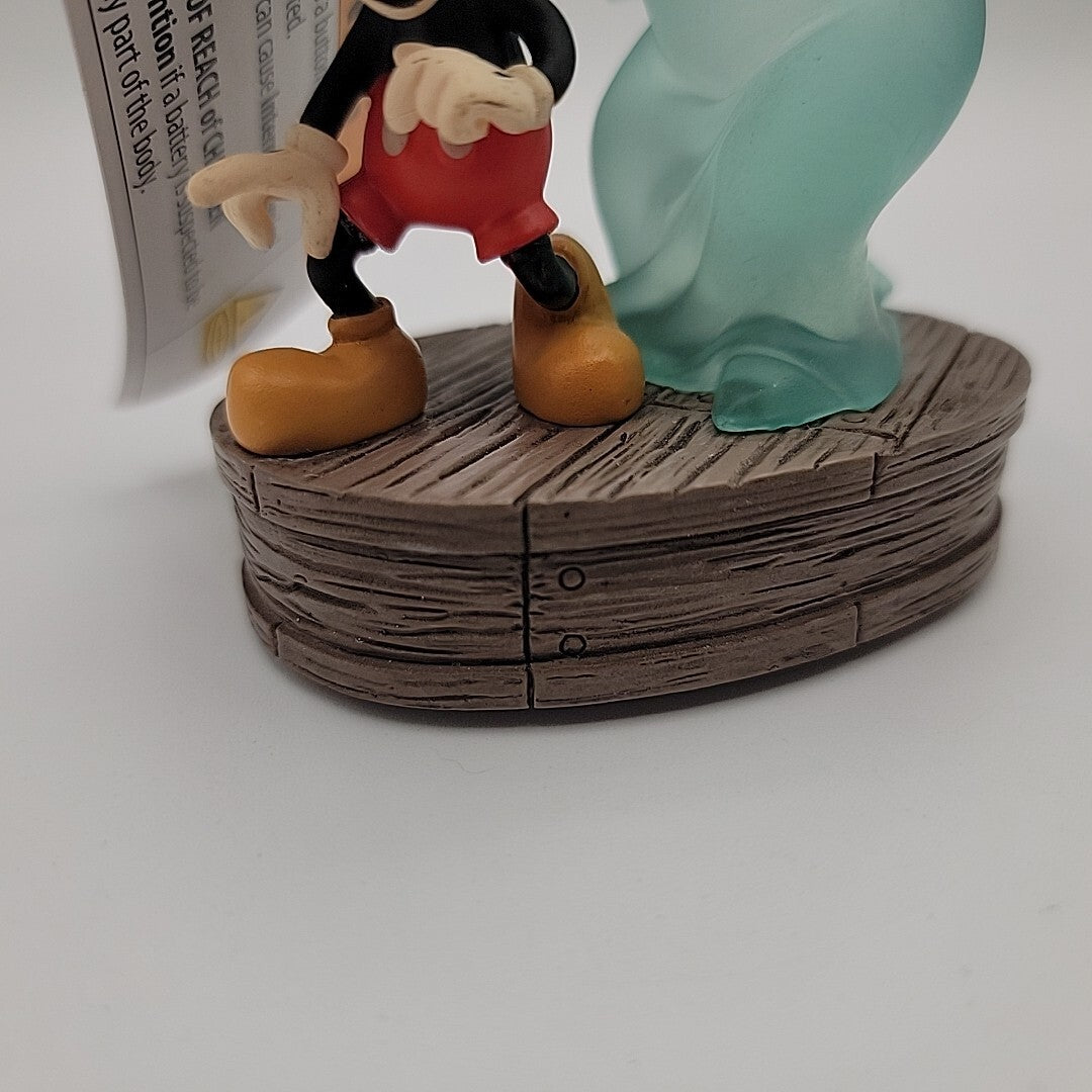 BNWT Disney Lonesome Ghosts - Mickey Mouse and Ghost Halloween Light-Up Ornament DISNEY - KOEEK