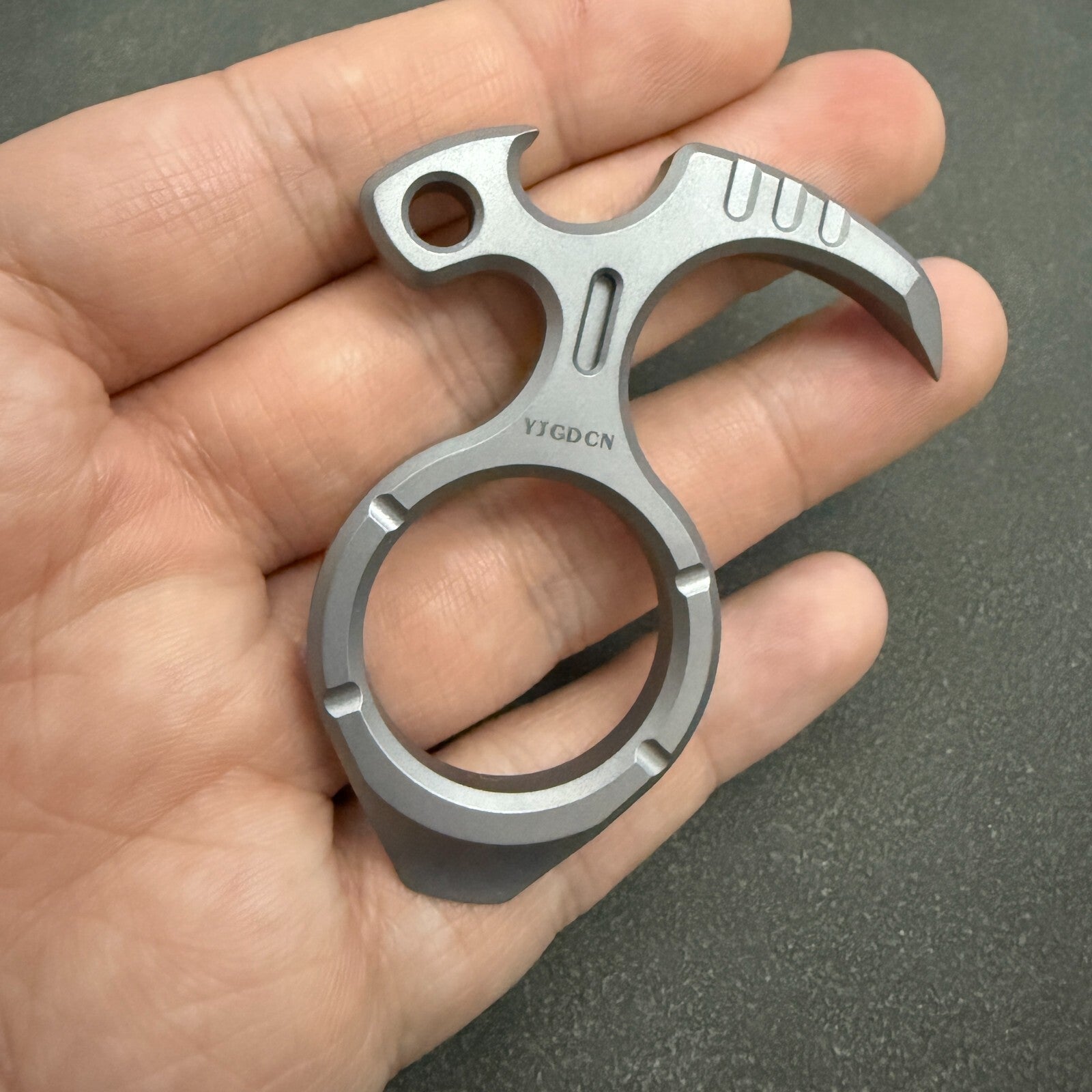 RIHE Design TC4 TITANIUM PRY Bar TOOL sickle EDC Bottle opener 07FC0E-D4 - KOEEK