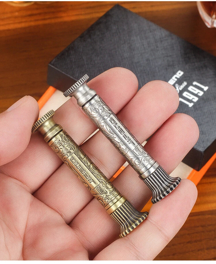 2 in 1 Vintage Brass Tang Grass Pipe Tamper Press Stick Tobacco Cleaner Tool 07FC0E-D4 - KOEEK