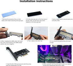 new M.2 NVME SSD to PCIe 3.0/4.0 x4 Adapter with Aluminum Heatsink Solution... 07FC0E-D4 - KOEEK