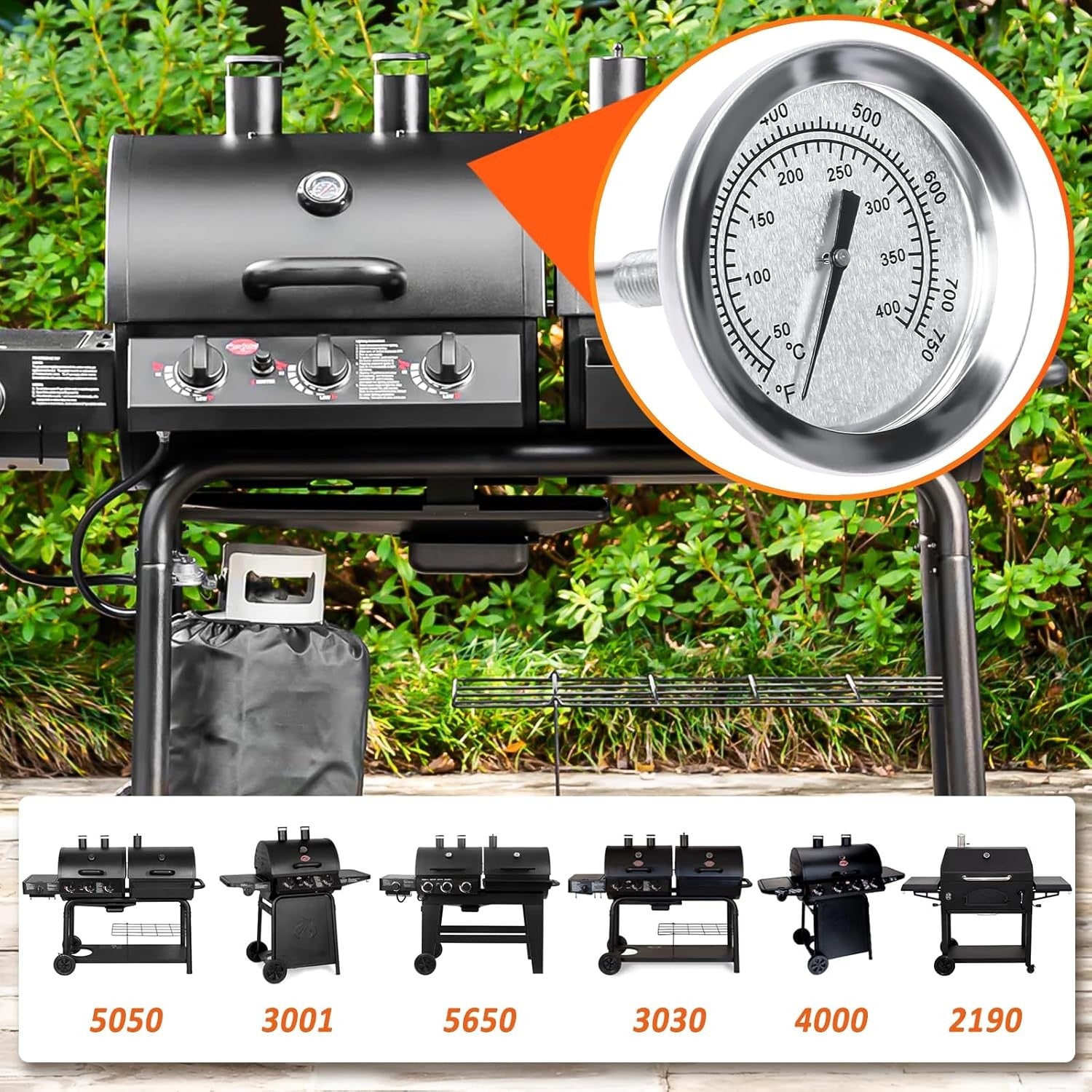 new Hisencn 2'' 2'' dia x 2.5'&apos; H, For Chargriller grill HISENCN - KOEEK