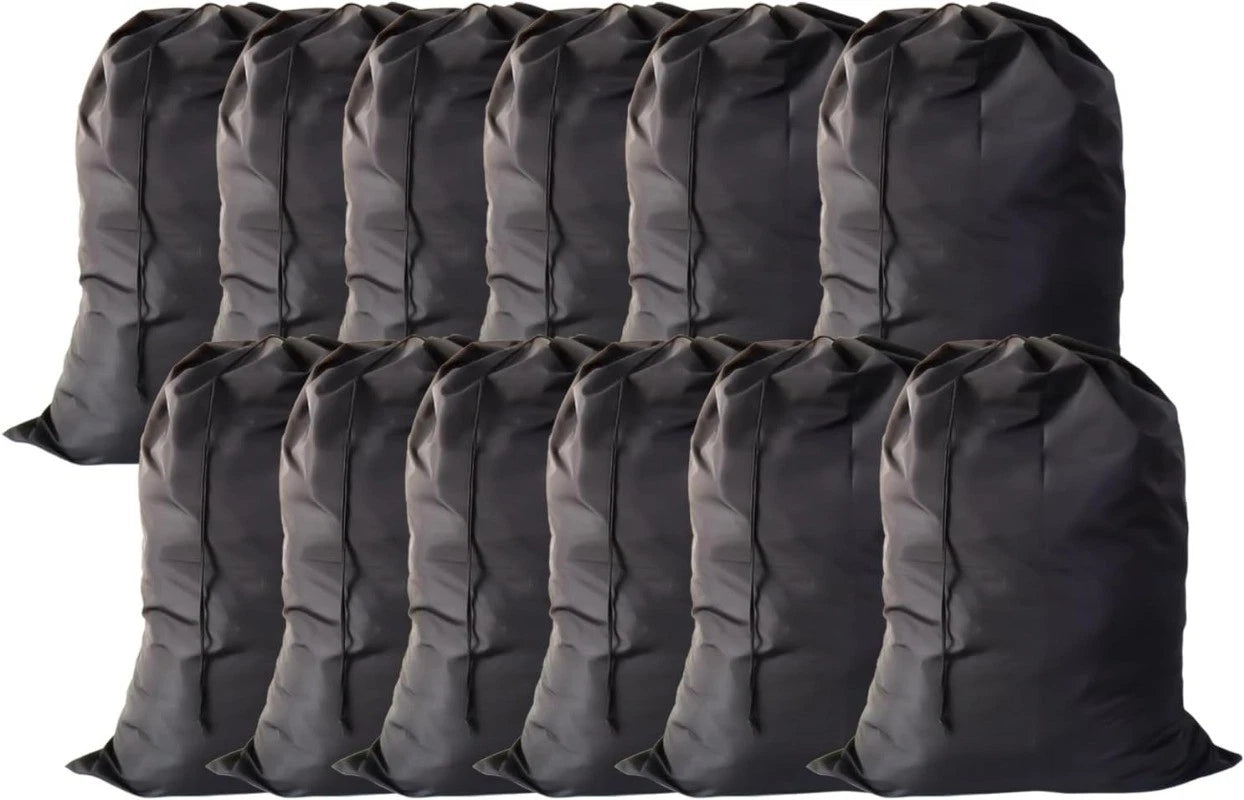 Extra Large Laundry Bag 12 Pack, Travel Laundry Bags Drawstring Closure, 30"x40" 07FC0E-D4 - KOEEK