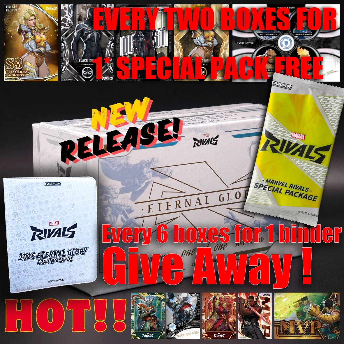 Marvel Rivals Eternal Glory Hobby Box Card Fun 2026 Bonus free Special Pack 07FC0E-D4 - KOEEK