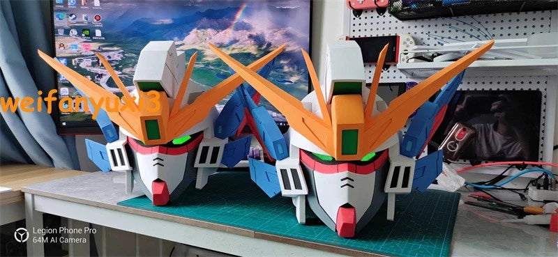 Endless Waltz Wing Gundam Zero Wearable Helmet Mask LED Light up Cosplay Props 07FC0E-D4 - KOEEK