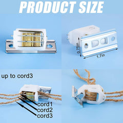 new 6 Pcs Roman Shade Cord Lock Holds up to 3 Cords Austrian Window White 07FC0E-D4 - KOEEK