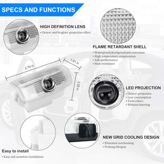 new YANF Car Door Lights Logo, Projector Infinity-2pcs, Fit Infiniti 2pcs YANF - KOEEK