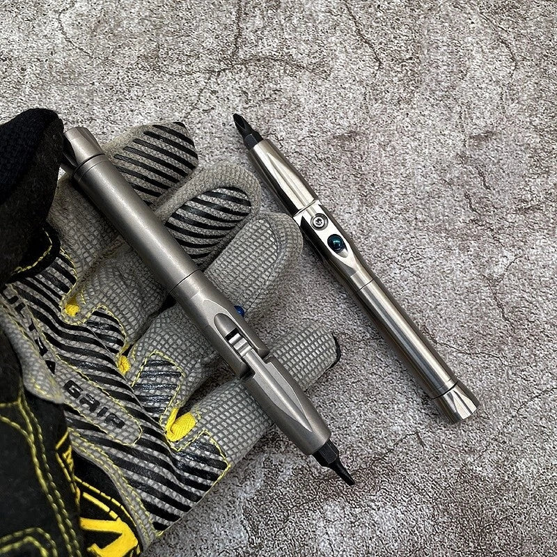 Titanium Folding Screwdriver Cross Slotted Bit EDC Multi Tools Fidget Spinner 07FC0E-D4 - KOEEK