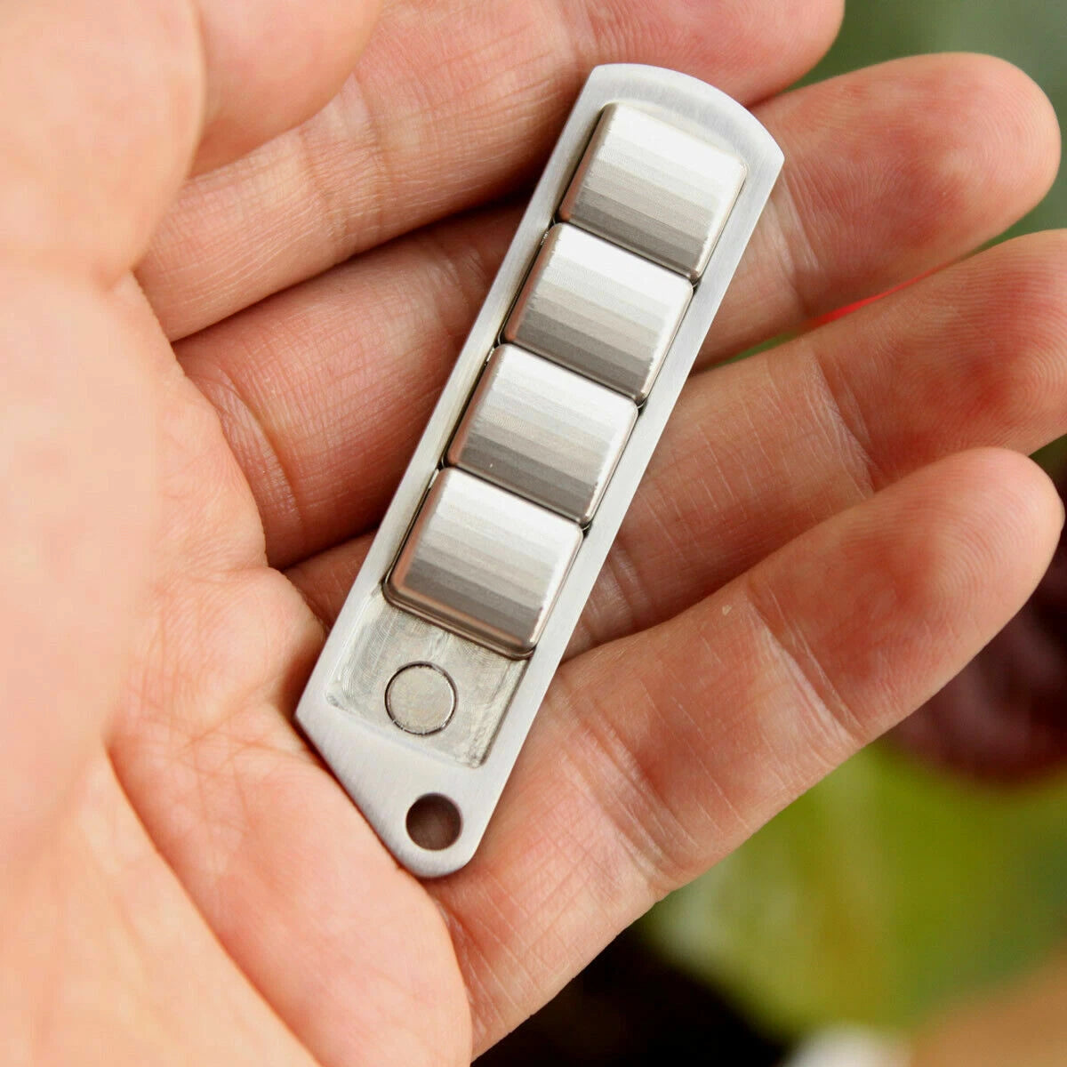 Pocket Click Clicker Magnetic Push Card Hand Fidget decompression Interest EDC 07FC0E-D4 - KOEEK