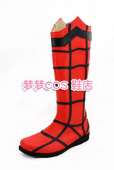 Spider-Man Cosplay Shoes Red Long Boots Custom Men's Leather Boot Gift 07FC0E-D4 - KOEEK