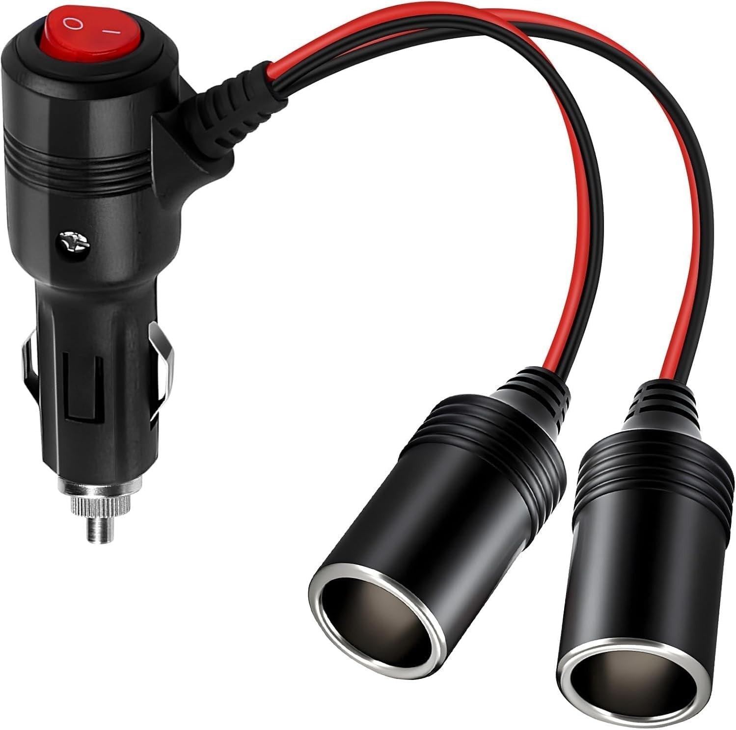 new Car Cigarette Lighter Splitter Adapter, 7in UL Wire with 15A Fuse, Auto DC... 07FC0E-D4 - KOEEK