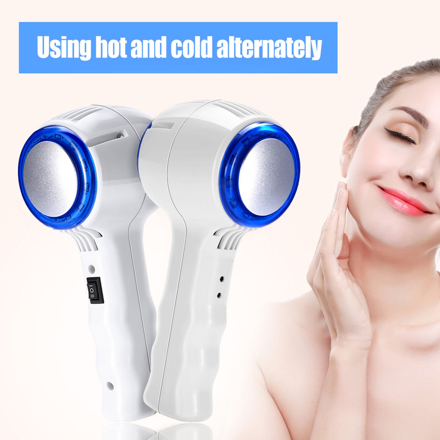 new Beauty Device Hot And Cold LED Hammer Cosmetic Facial Machine Face Skin Lift HGF koeek - KOEEK