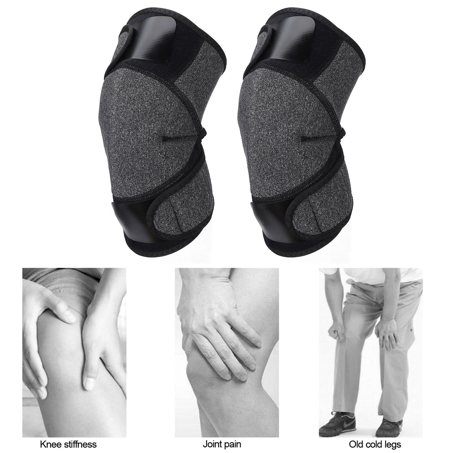 new Magnetic Knee Sleeve Knee Support With Magnets Knee Support Brace 1 Pair HGF koeek - KOEEK