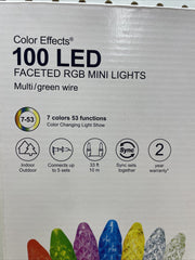100 GE Color Effects Diamond Faceted RGB Mini LED Lights w/Remote - 5270942 GE - KOEEK