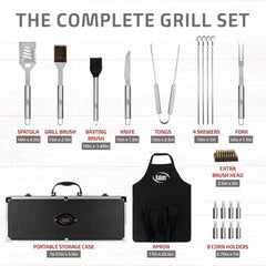 Grilling Accessories, Dad Gifts for Fathers Day Grilling Gifts, Heavy Stainless 07FC0E-D4 - KOEEK