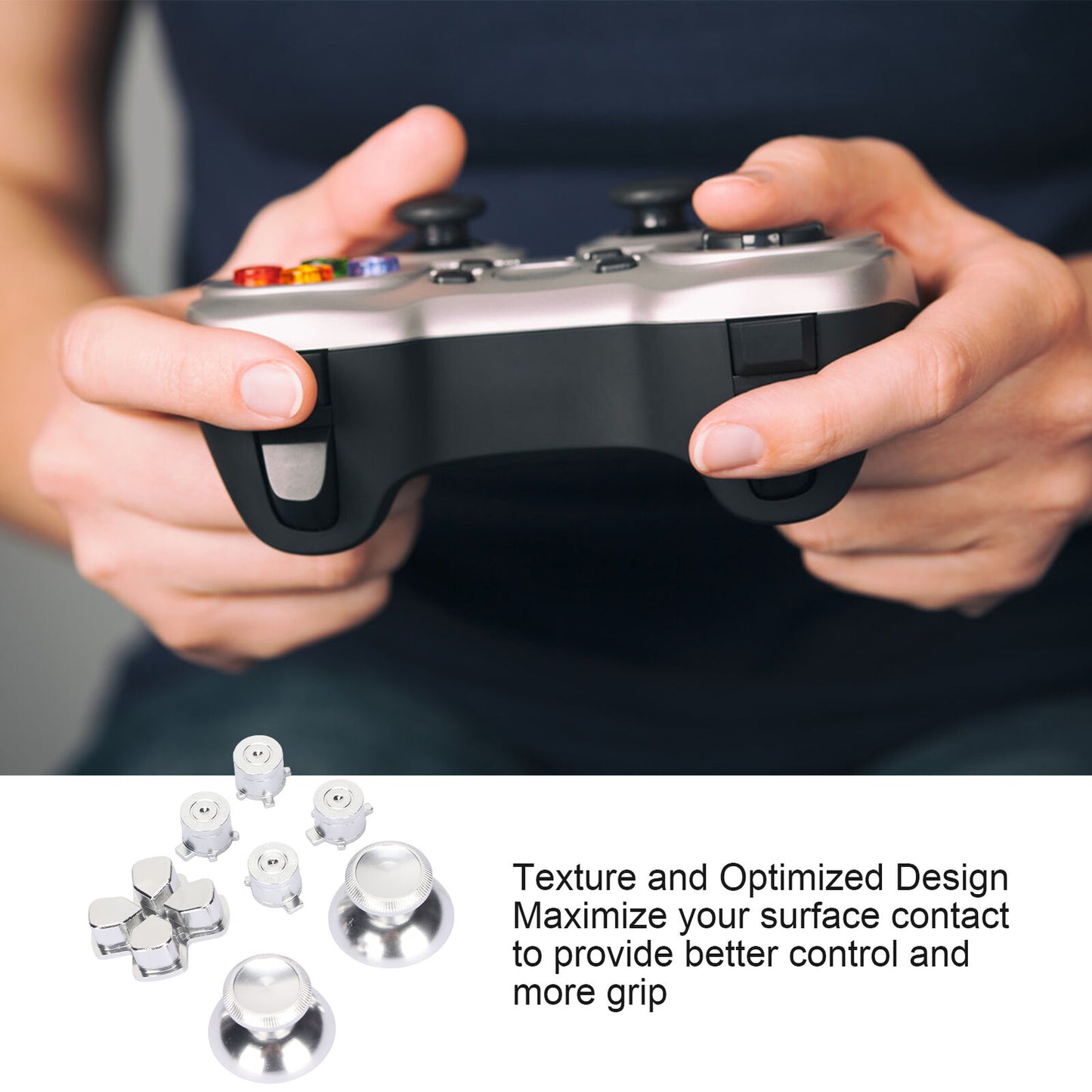 new Controller Button Joystick Key Sturdy Controller Metal Buttons Reducing Fatigue koeek - KOEEK