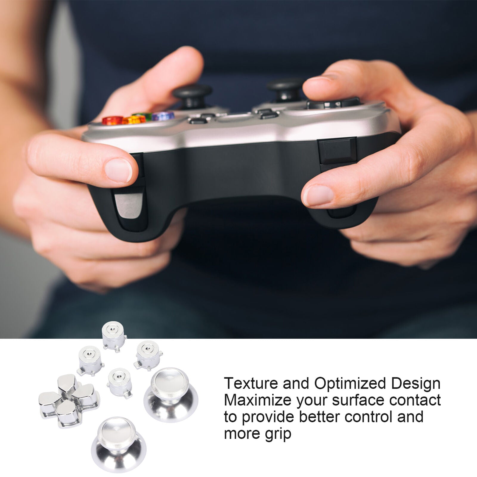 new Controller Button Joystick Key Sturdy Controller Metal Buttons Reducing Fatigue koeek - KOEEK