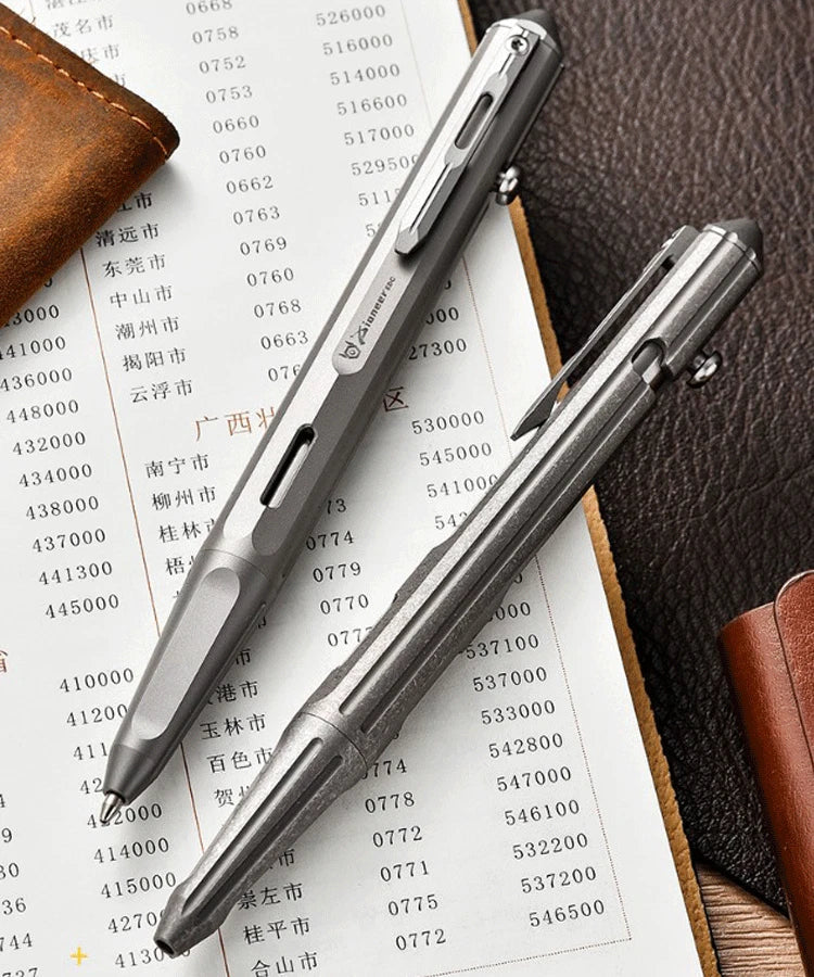 Titanium Pocket Ball Pen Office Signature Working Stationery Pen Outdoor EDC 07FC0E-D4 - KOEEK