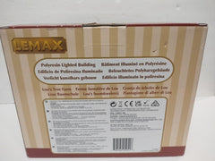LEMAX #25951  "LOU'S TREE FARM"   SUGAR & SPICE LIGHTED BUILDING  OPEN BOX LEMAX - KOEEK