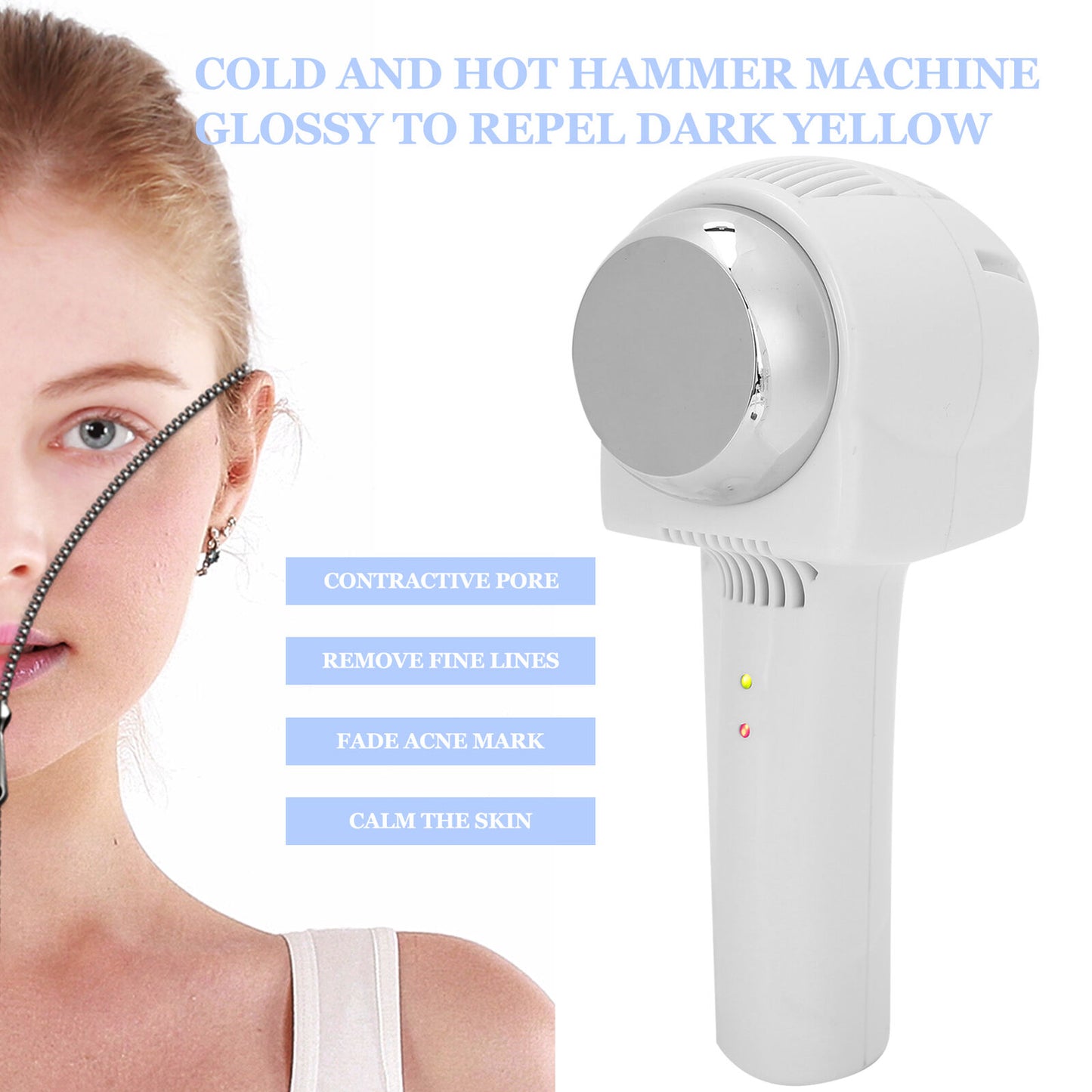 new Hot Cold Hammer Rejuvenation Dark Circle Eye Bag Removal Machine (UK Plug ) HGF koeek - KOEEK