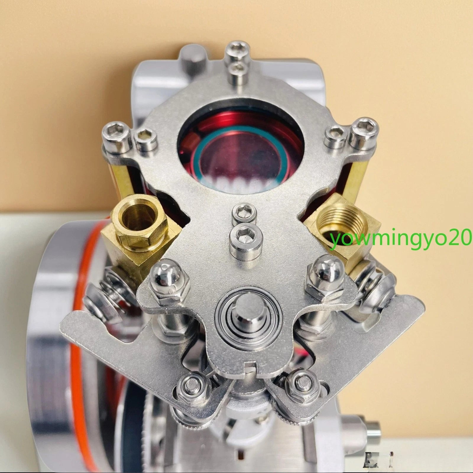 Startable 4-Stroke Alcohol Engine Model Kit CNC Metal Mini Combustion Engin STEM 07FC0E-D4 - KOEEK
