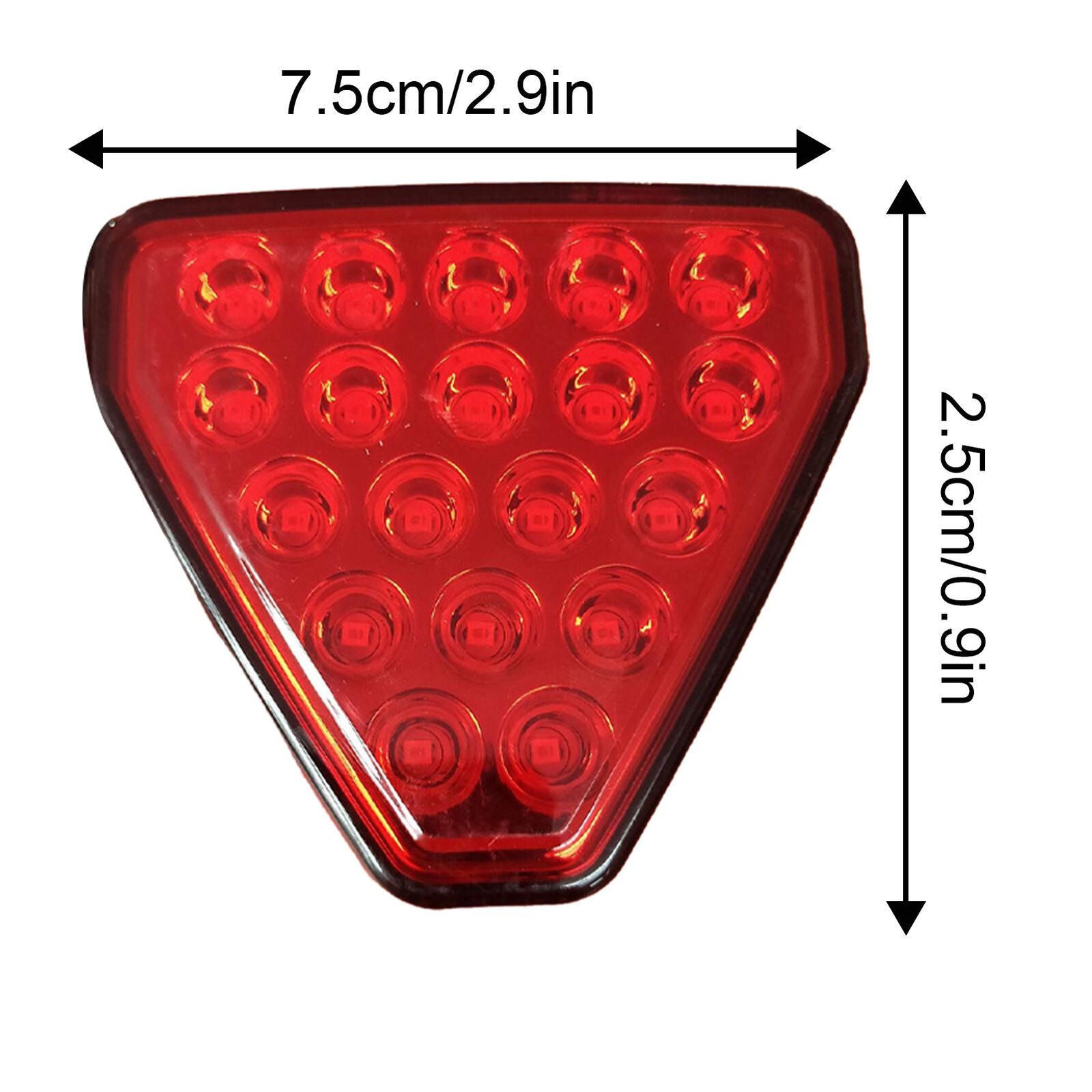 new 12V Flashing Blink Brake Tail Light LED Safety Warning Triangle 3rd Strobe Red koeek - KOEEK